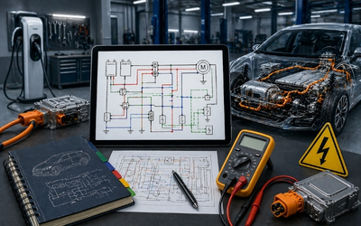 Reading Electric and Hybrid Vehicle Wiring Diagrams